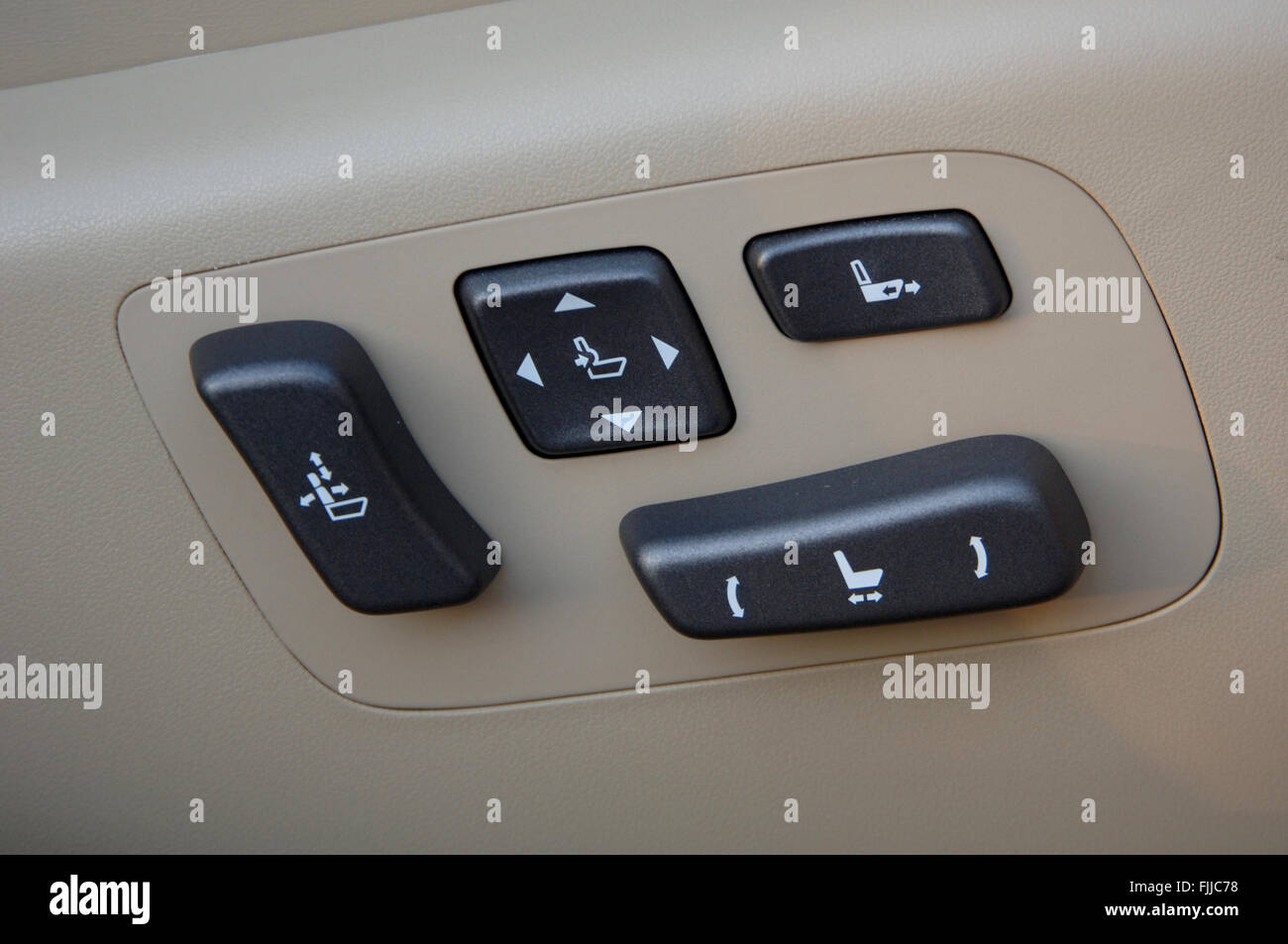 Car electric seat adjustment switches Stock Photo Alamy