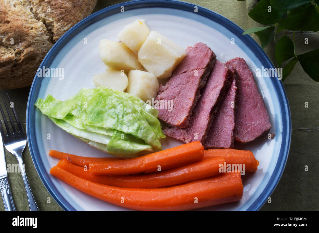 Corned Beef and Cabbage Meal Stock Photo Alamy