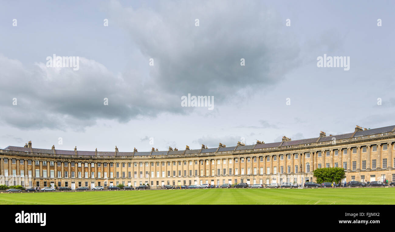 The Royal Crescent, Bath, Somerset, England, UK Stock Photo