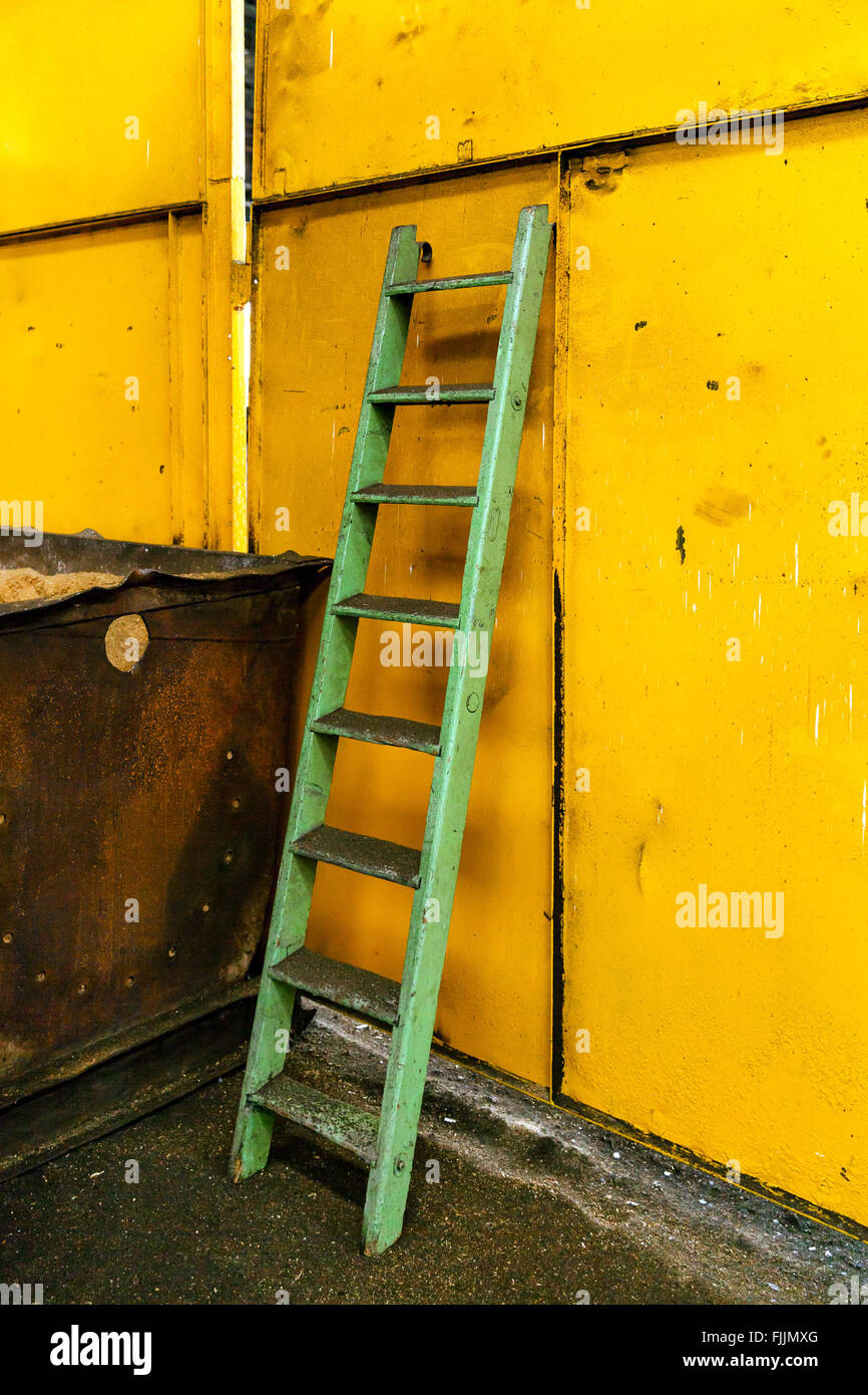 Ladder in industrial interior Stock Photo