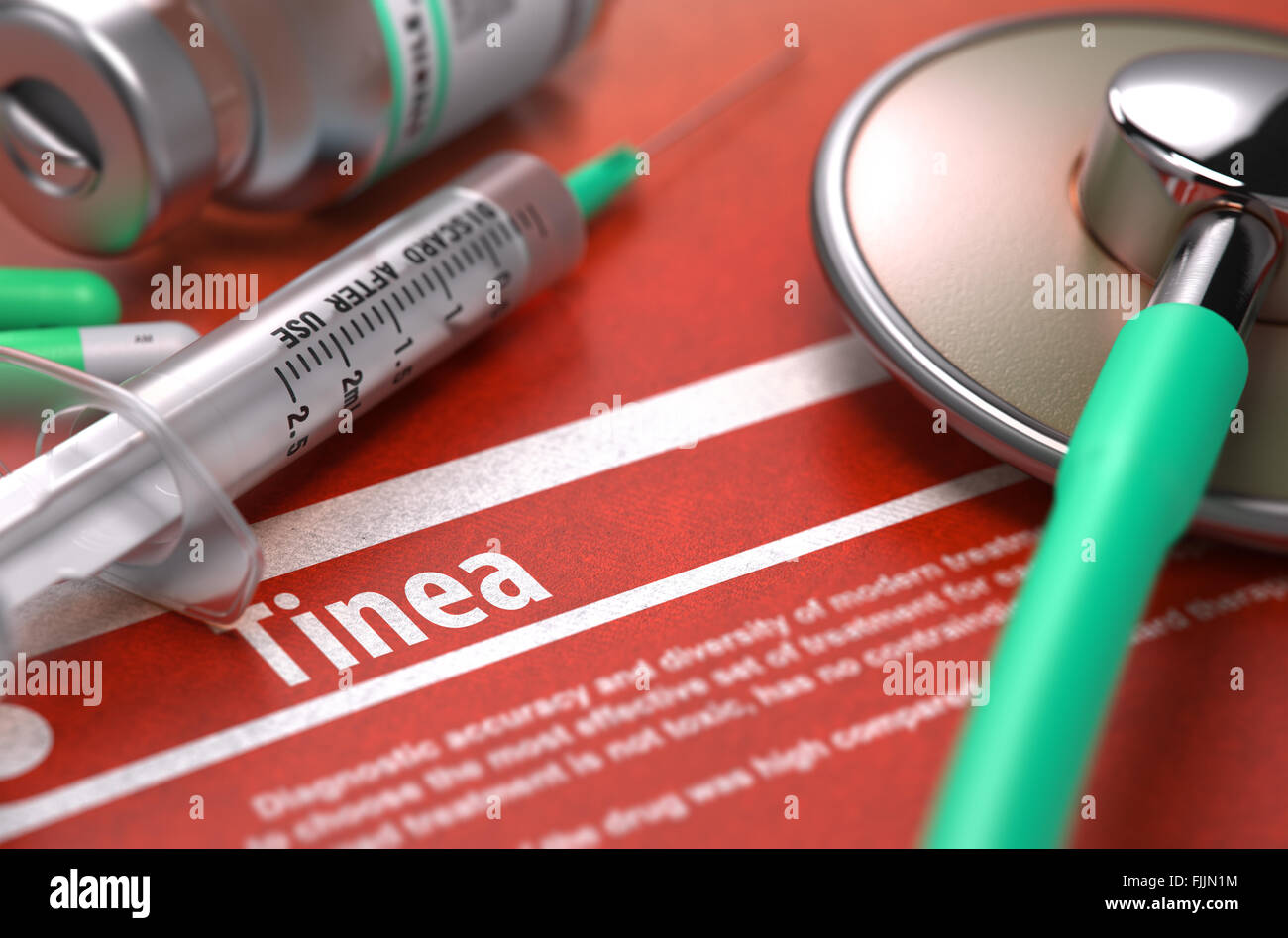 Tinea Printed Diagnosis on Orange Background Stock Photo Alamy