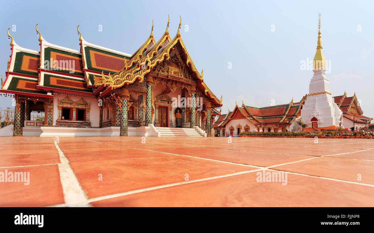 Wat Pra That Renu, Nakhon Phanom, Thailand Stock Photo