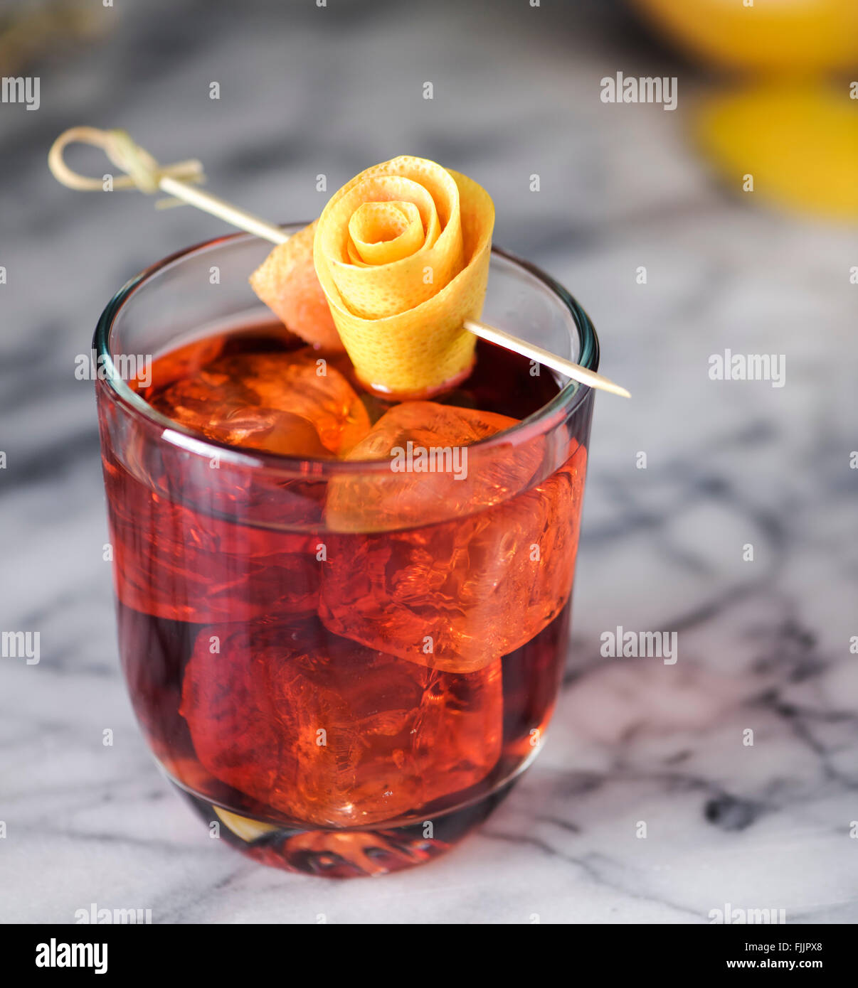 Cocktail photographed on marble Stock Photo Alamy