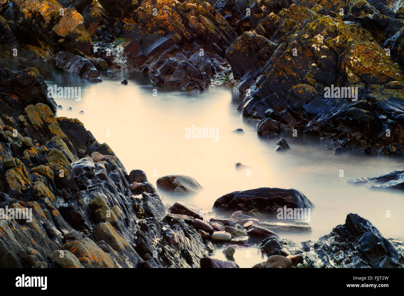 Rock pool in Myrtleville, County Cork, Ireland. Stock Photo