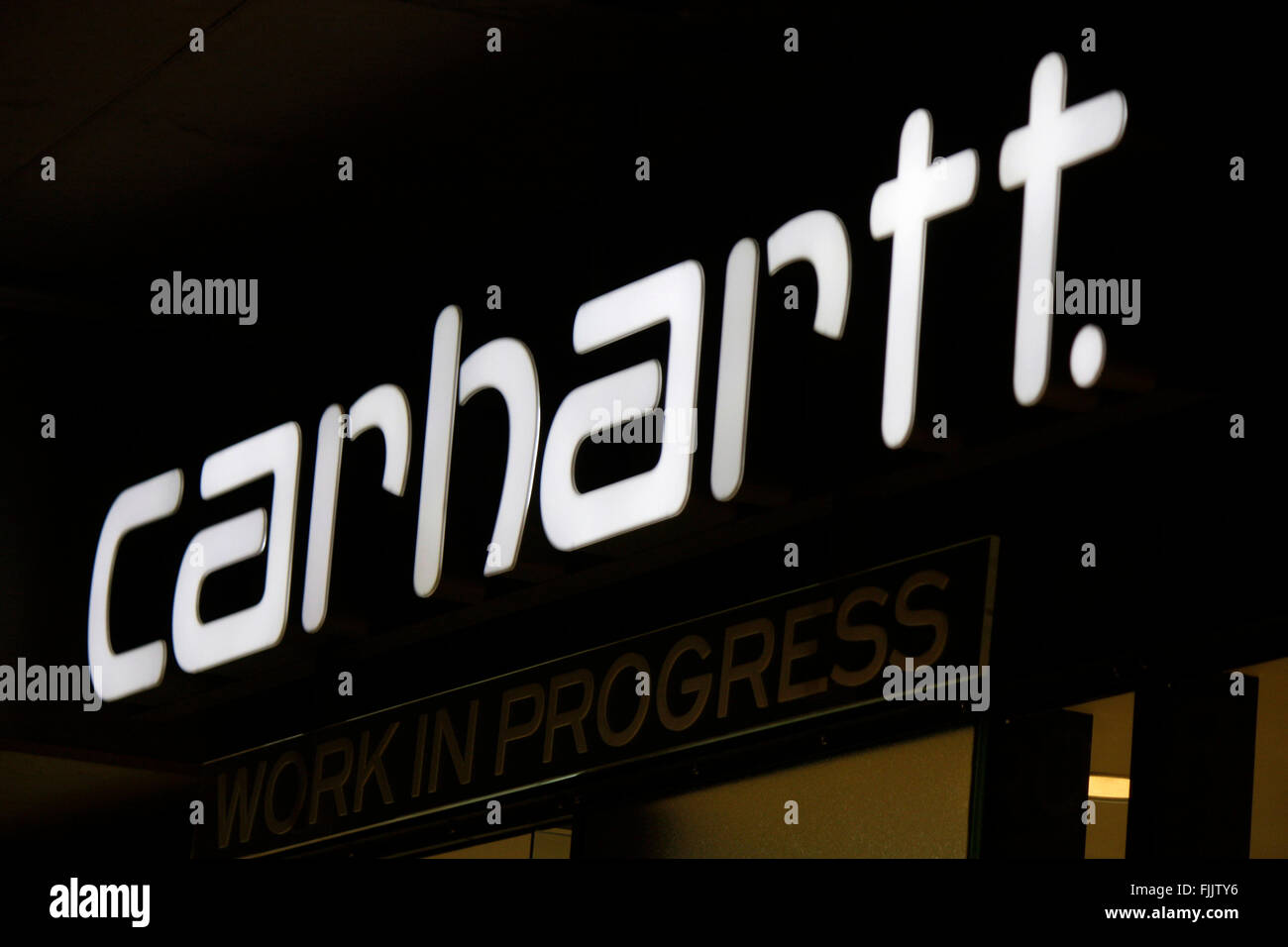 Markenname: 'Carhartt', Berlin. Stock Photo