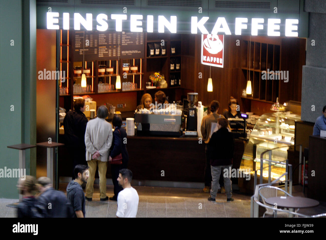 Markenname: 'Einstein Kaffee', Berlin. Stock Photo