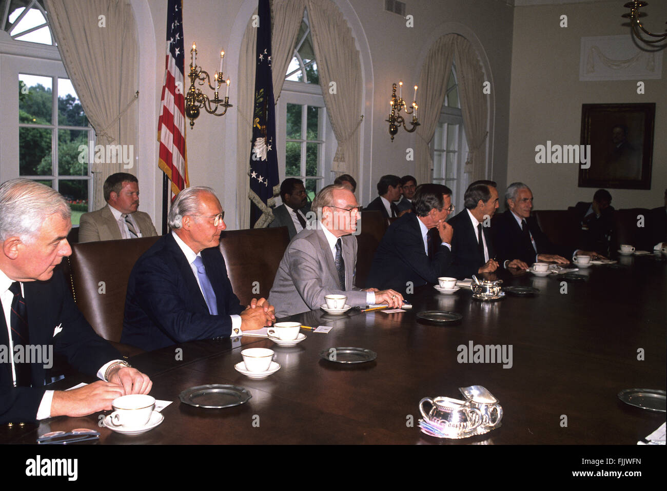 Washington Dc Usa 1989 President George H W Bush Hosts