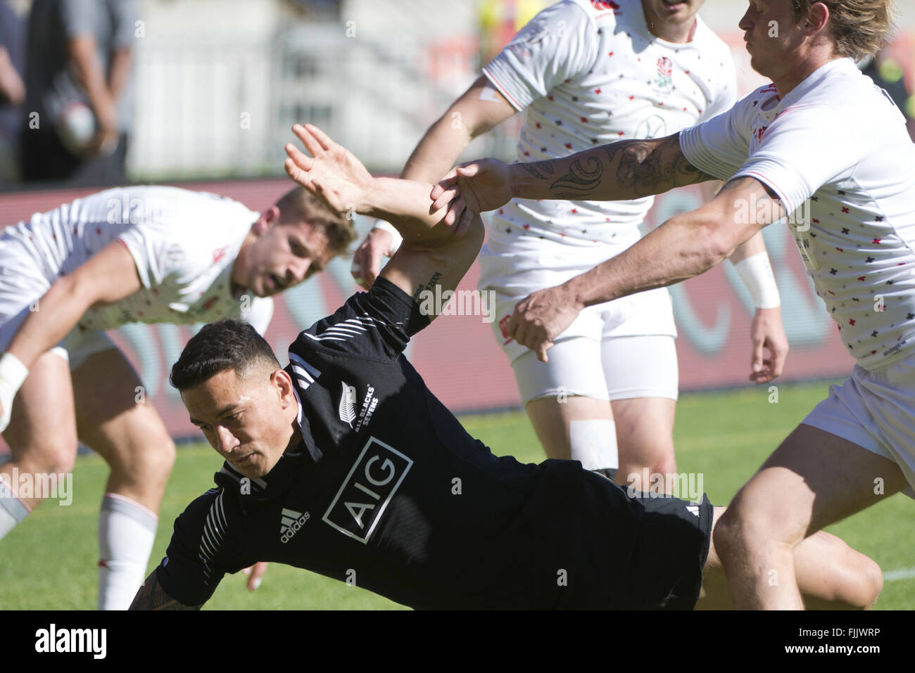 New Zealand v England during HSBC Sevens World Series XVII Round 3