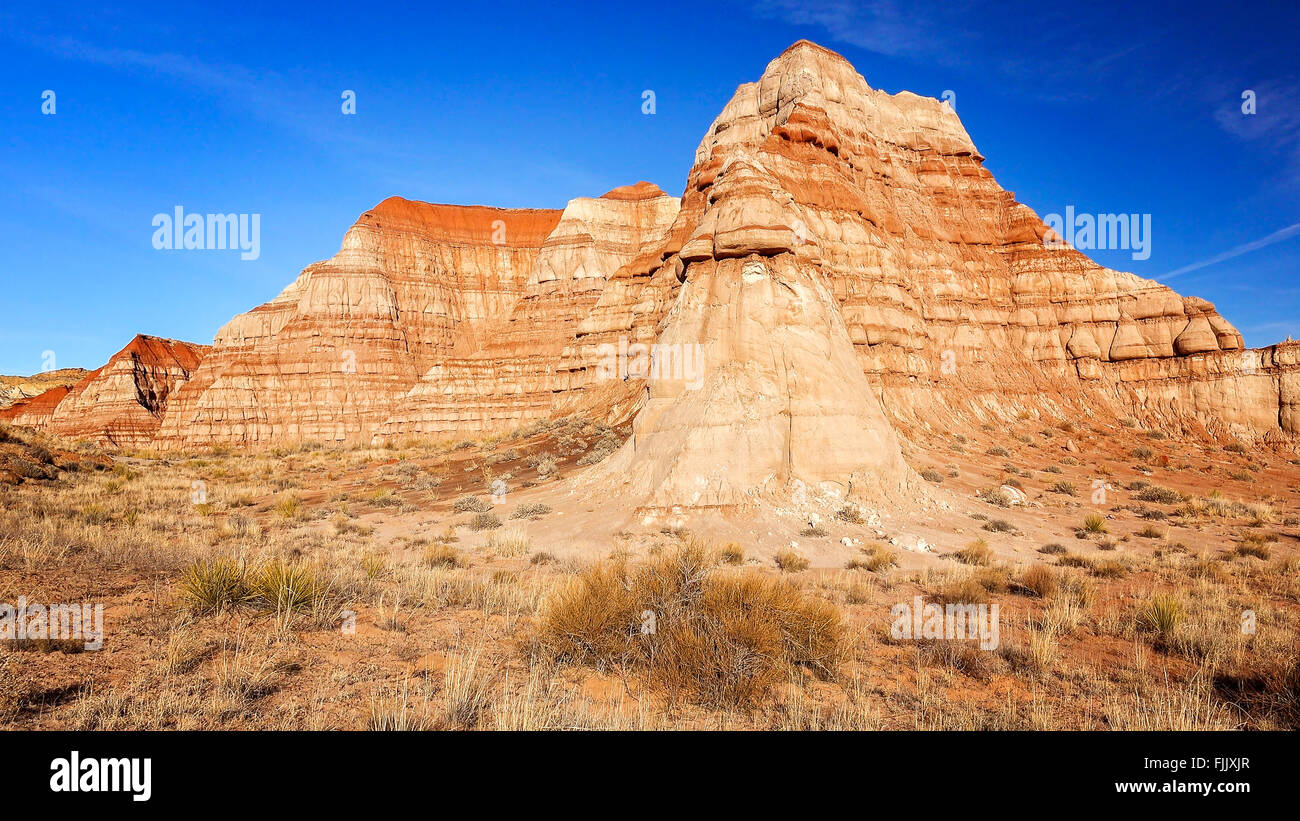 Colorful Vermillion Cliffs located in the Grand Staircase-Escalante National Monument in Utah Stock Photo