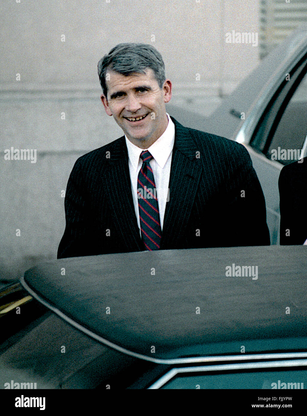 Washington, DC., USA, October, 1987 Lt. Colonel Oliver North arrives ...