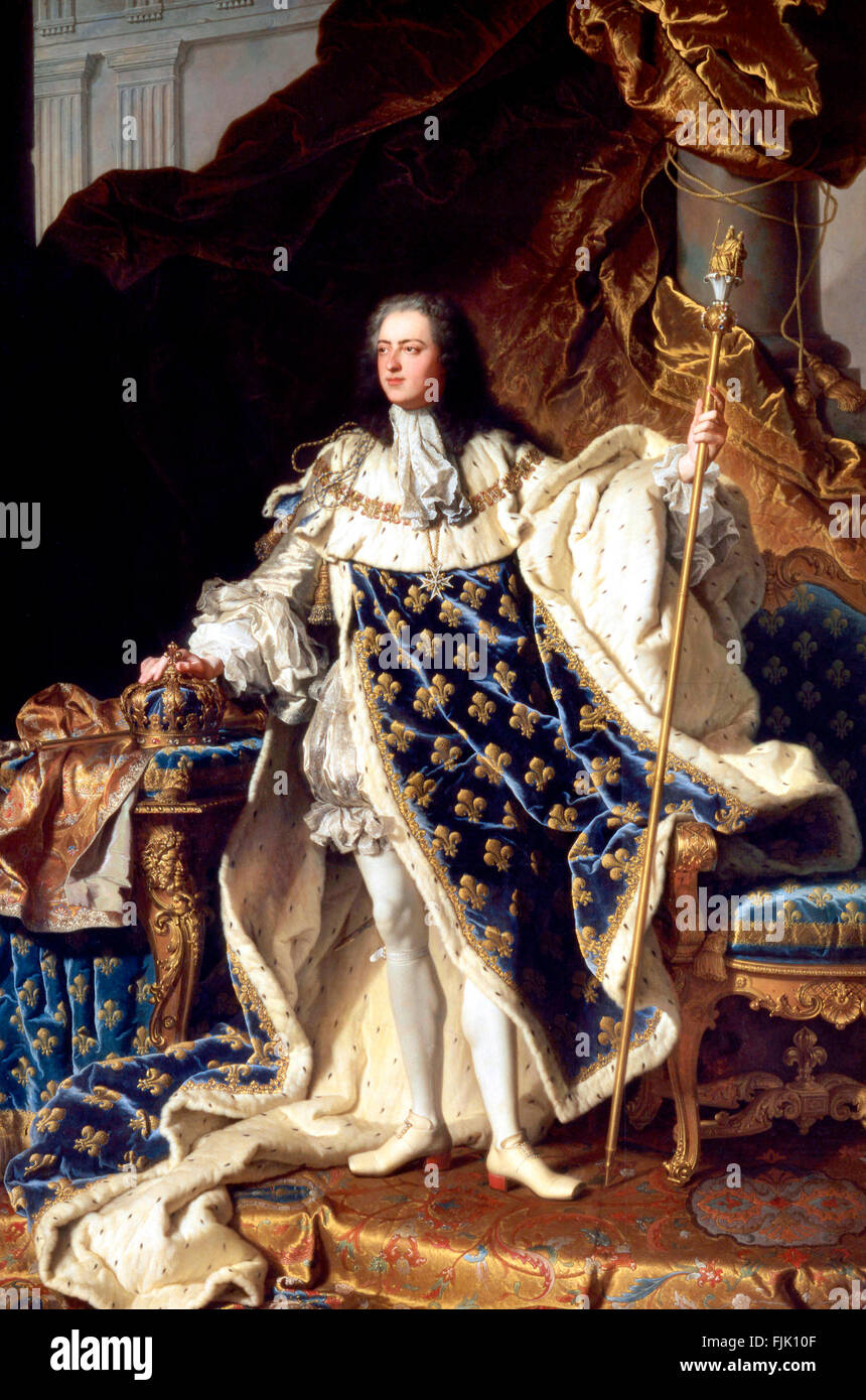 French King Louis XV by Hyacinthe Rigaud Stock Photo Alamy