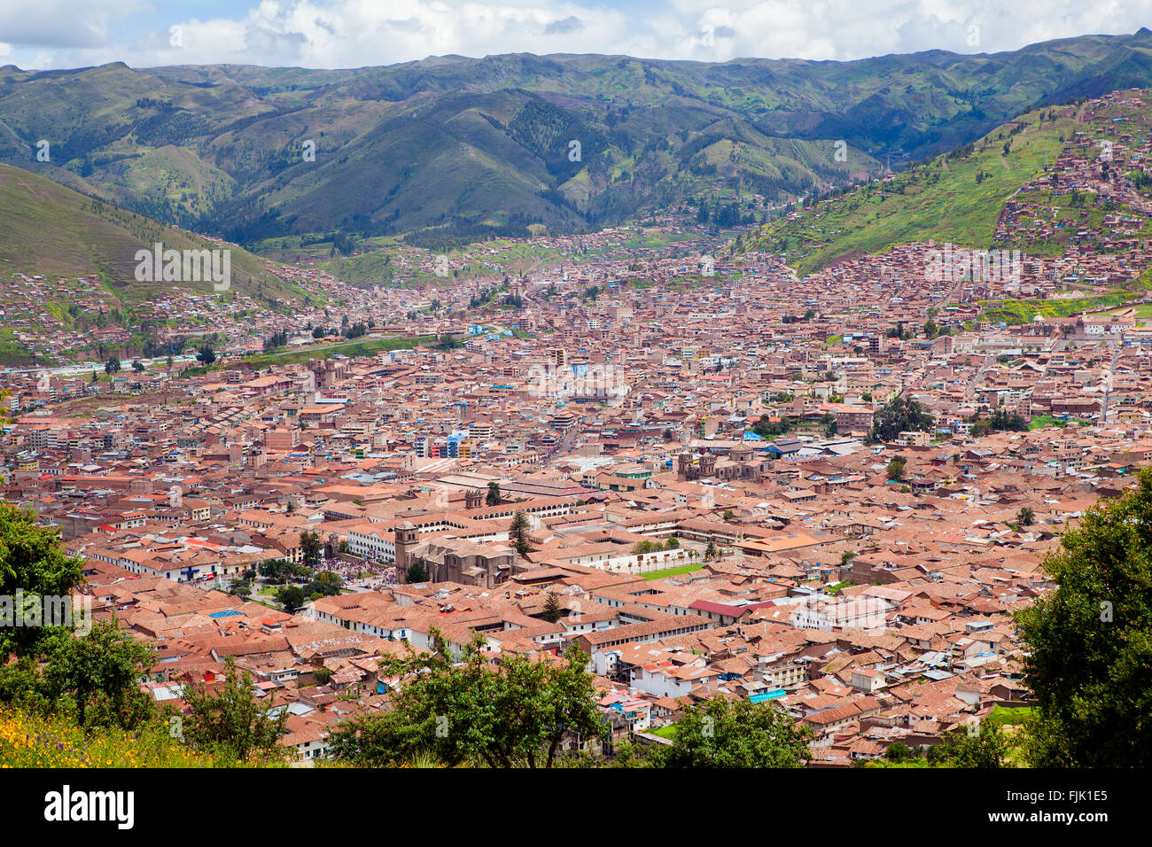 Landscape Of The City Of Cusco Peru Stock Photo