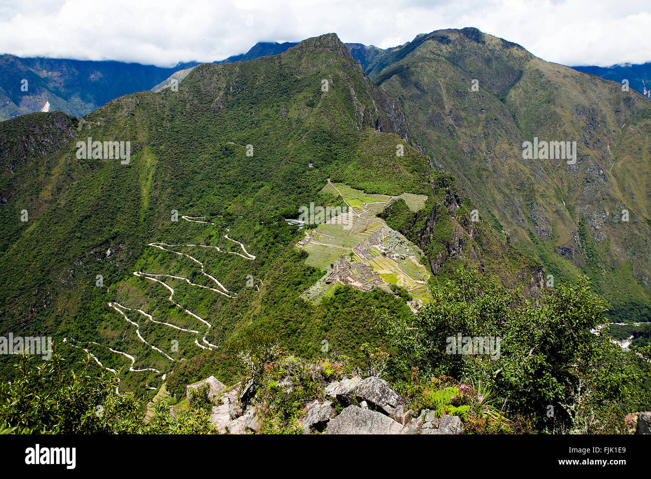 Machu Picchu from Huayna Picchu Stock Photo