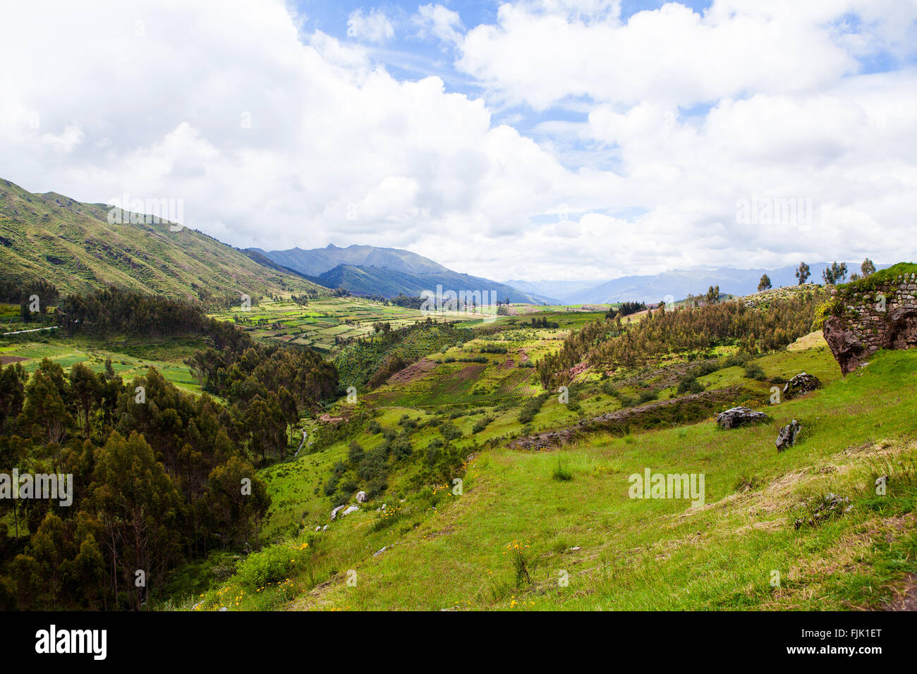 Peruvian landscape Cusco Stock Photo