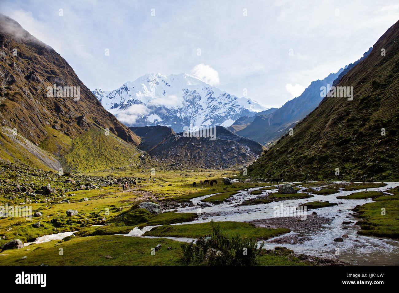 Mountains on Salkantay Trek in Peru South America Stock Photo