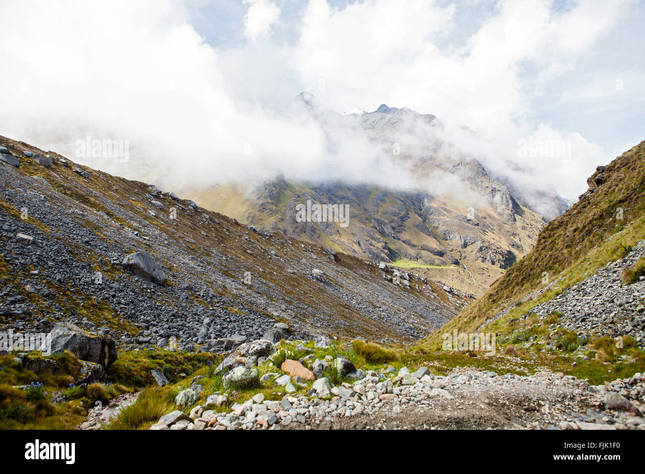 Mountains Salkantay Trek in South America Stock Photo