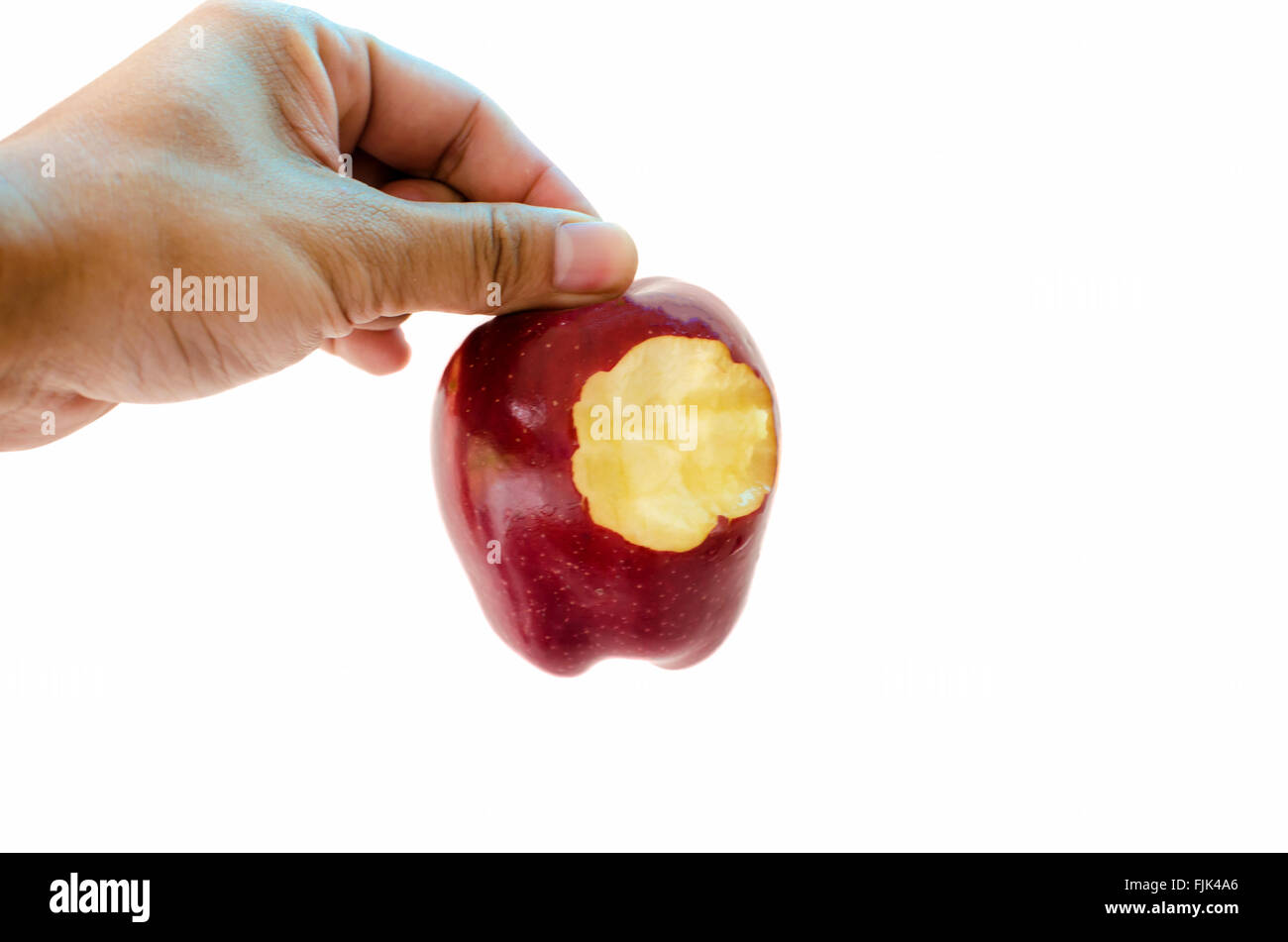 hand red apple isolated on the white Stock Photo - Alamy