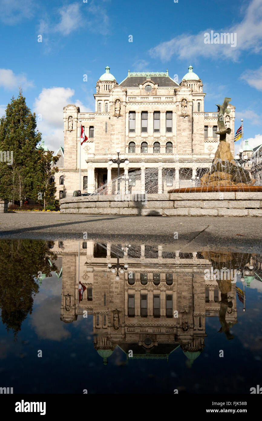 British Columbia Parliament Building - Victoria, Vancouver Island, British Columbia, Canada Stock Photo