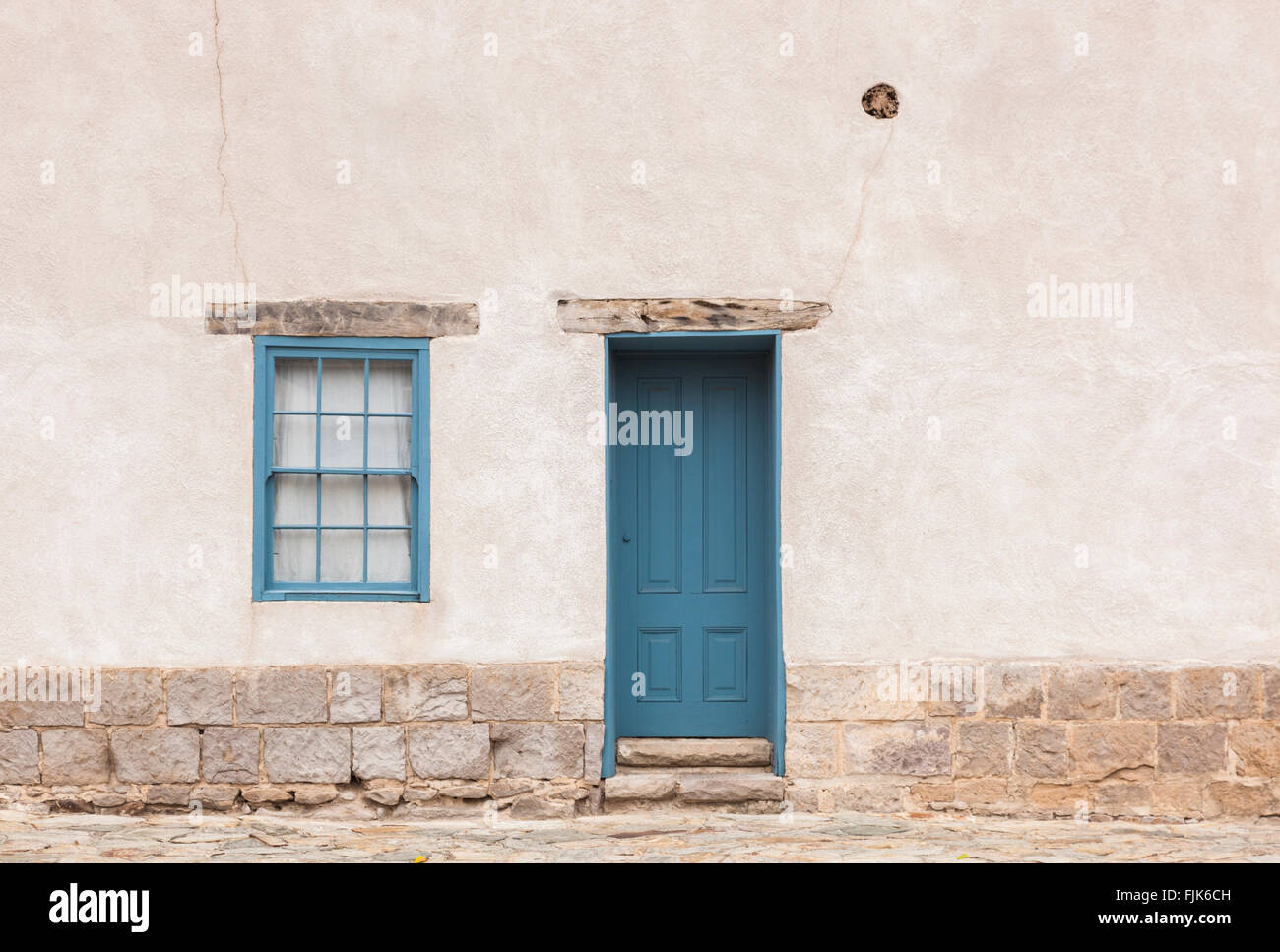Blue Window Door Adobe Architecture Stock Photos Blue Window