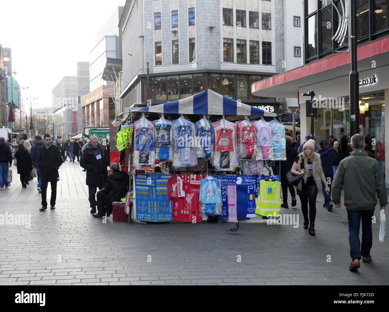 A market stall in Church Street. Liverpool Stock Photo Alamy