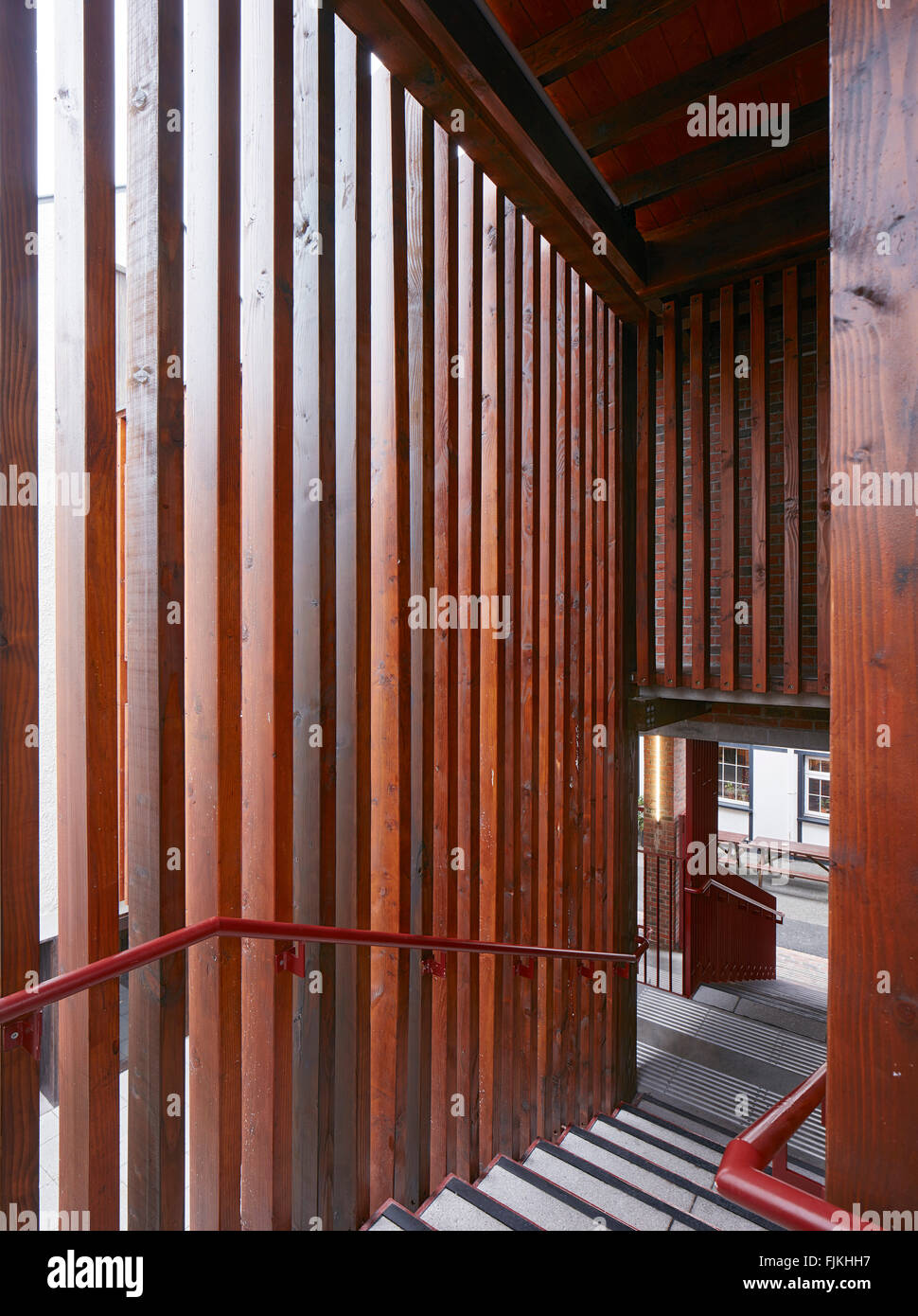 stairway with timber slat cladding the haven killarney ireland