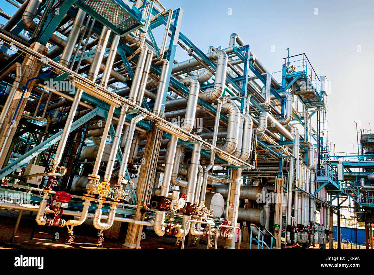 pipelines and tubes, oil and gas industry Stock Photo