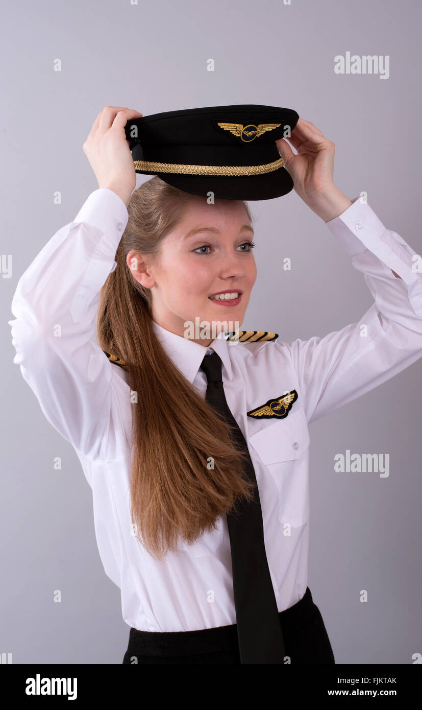 Airline pilot hat hi-res stock photography and images - Alamy