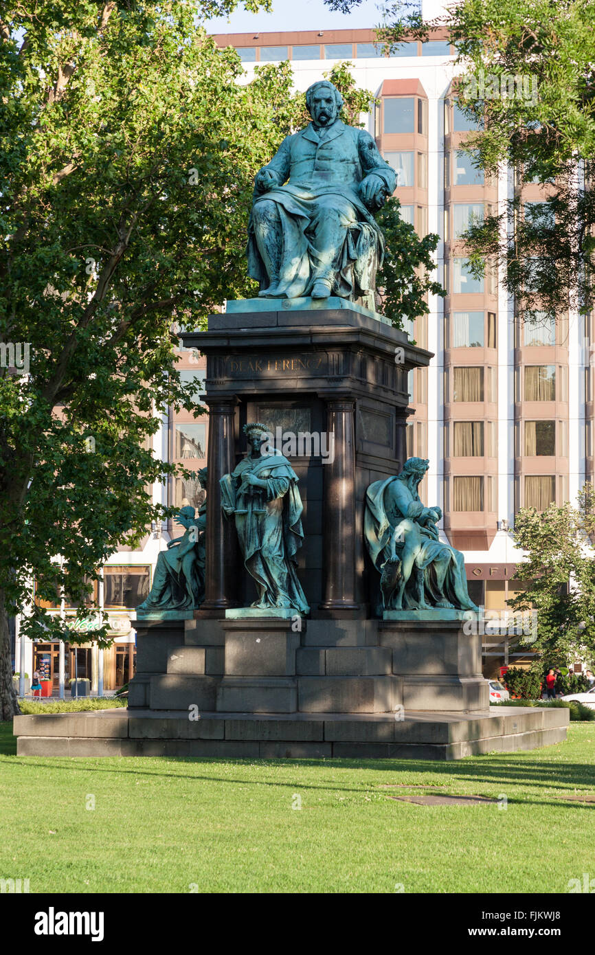 Deak Ferencz monument in Budapest, Hungary Stock Photo