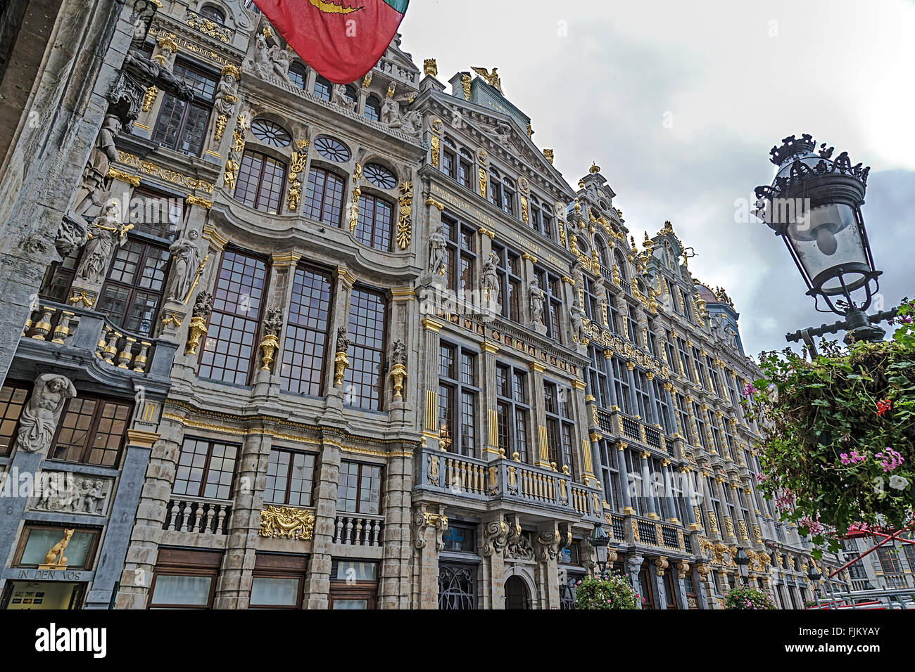 BRUSSELS, BELGIUM - OCTOBER 15, 2015: Buildings from historic center of Brussels, Belgium. part of the UNESCO World Heritage sit Stock Photo