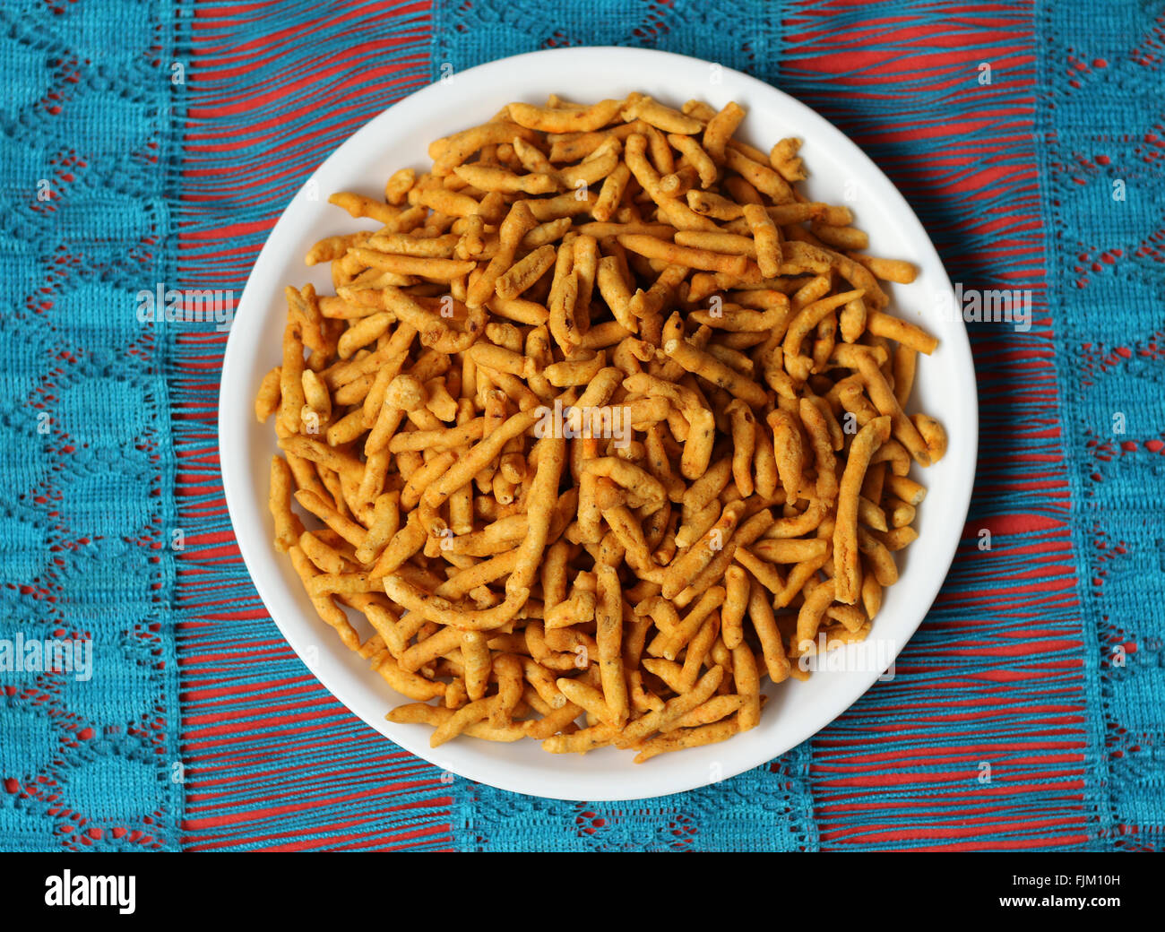 Mote Sev a popular Indian snacks Stock Photo Alamy