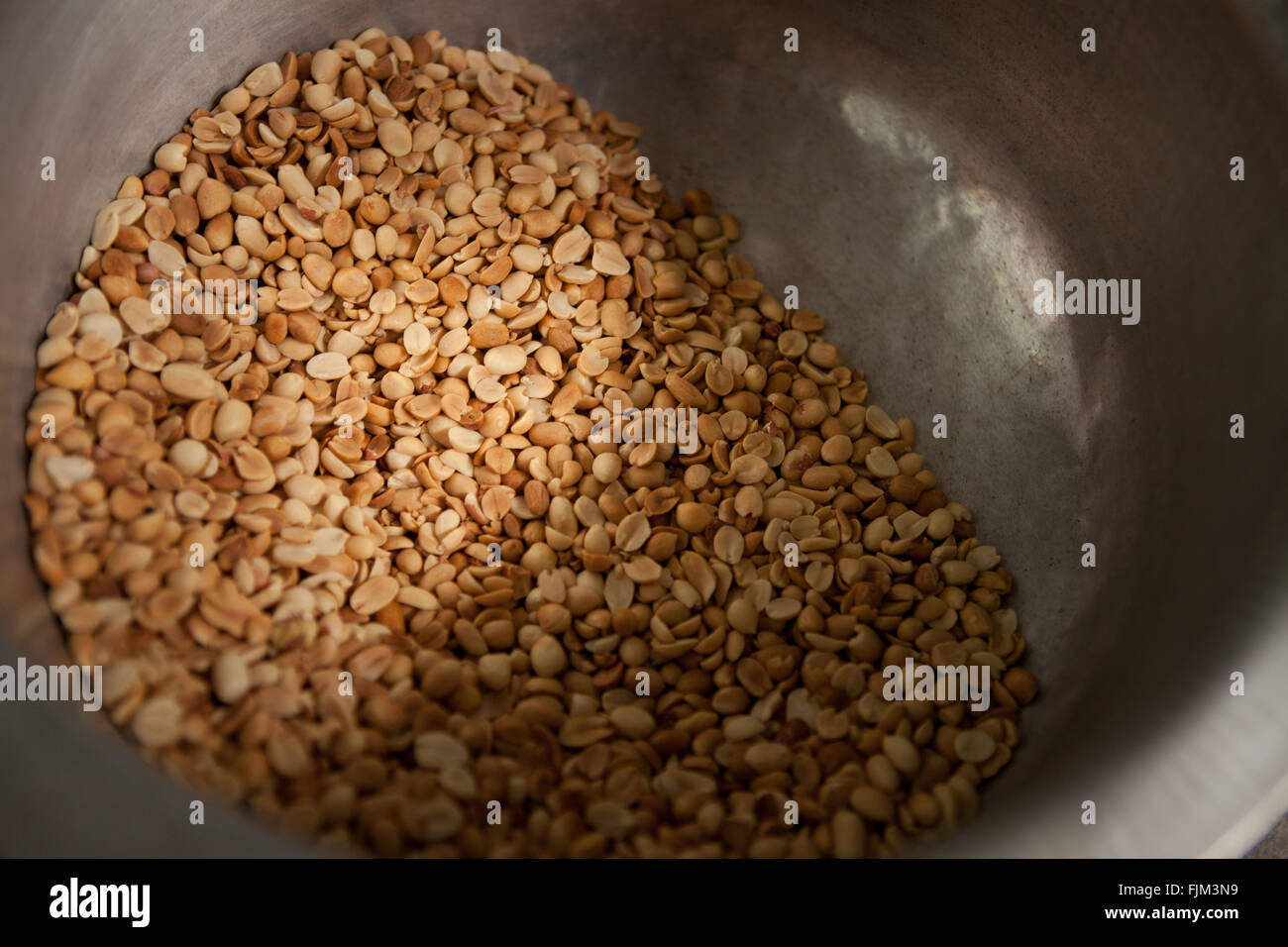 A bowl of peanuts Stock Photo