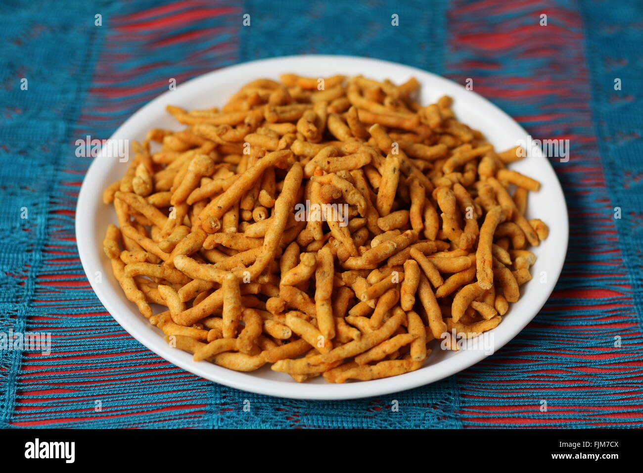 Mote Sev a popular Indian snacks Stock Photo Alamy