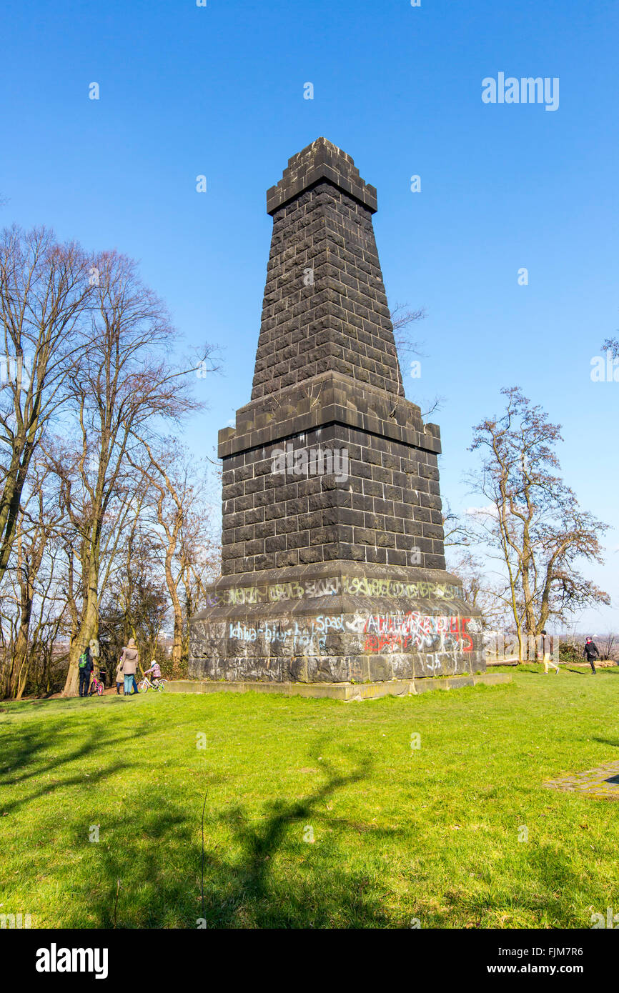 old, historic Bismarck Tower in Essen, Germany, Mechtenberg landscape
