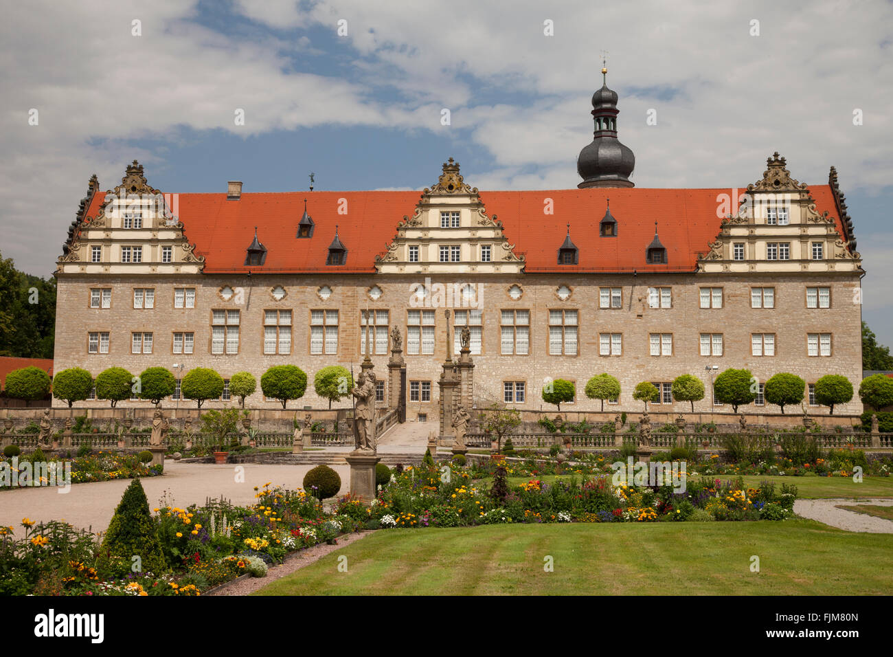 geography / travel, Germany, Baden-Wuerttemberg, Weikersheim on the Tauber, castles, castle, exterior view, Additional-Rights-Clearance-Info-Not-Available Stock Photo