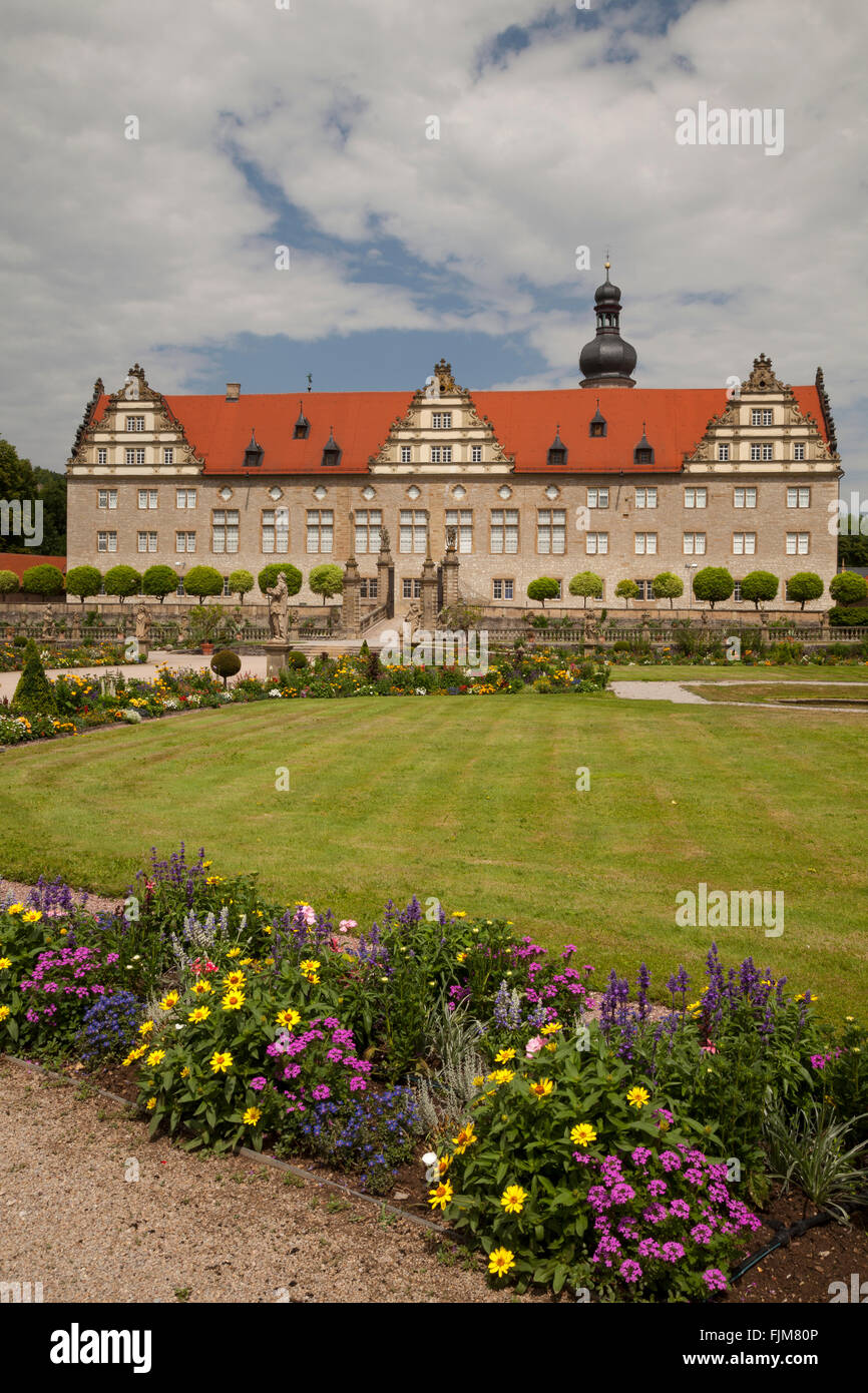 geography / travel, Germany, Baden-Wuerttemberg, Weikersheim on the Tauber, castles, castle, exterior view, Additional-Rights-Clearance-Info-Not-Available Stock Photo