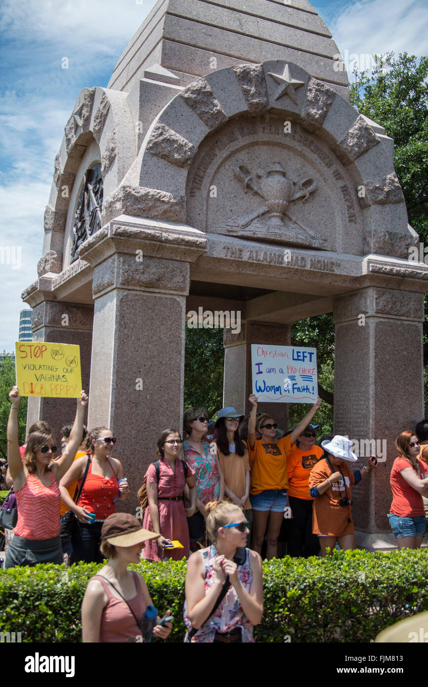 Protesters gather outside the Texas State capital in Austin, to protest