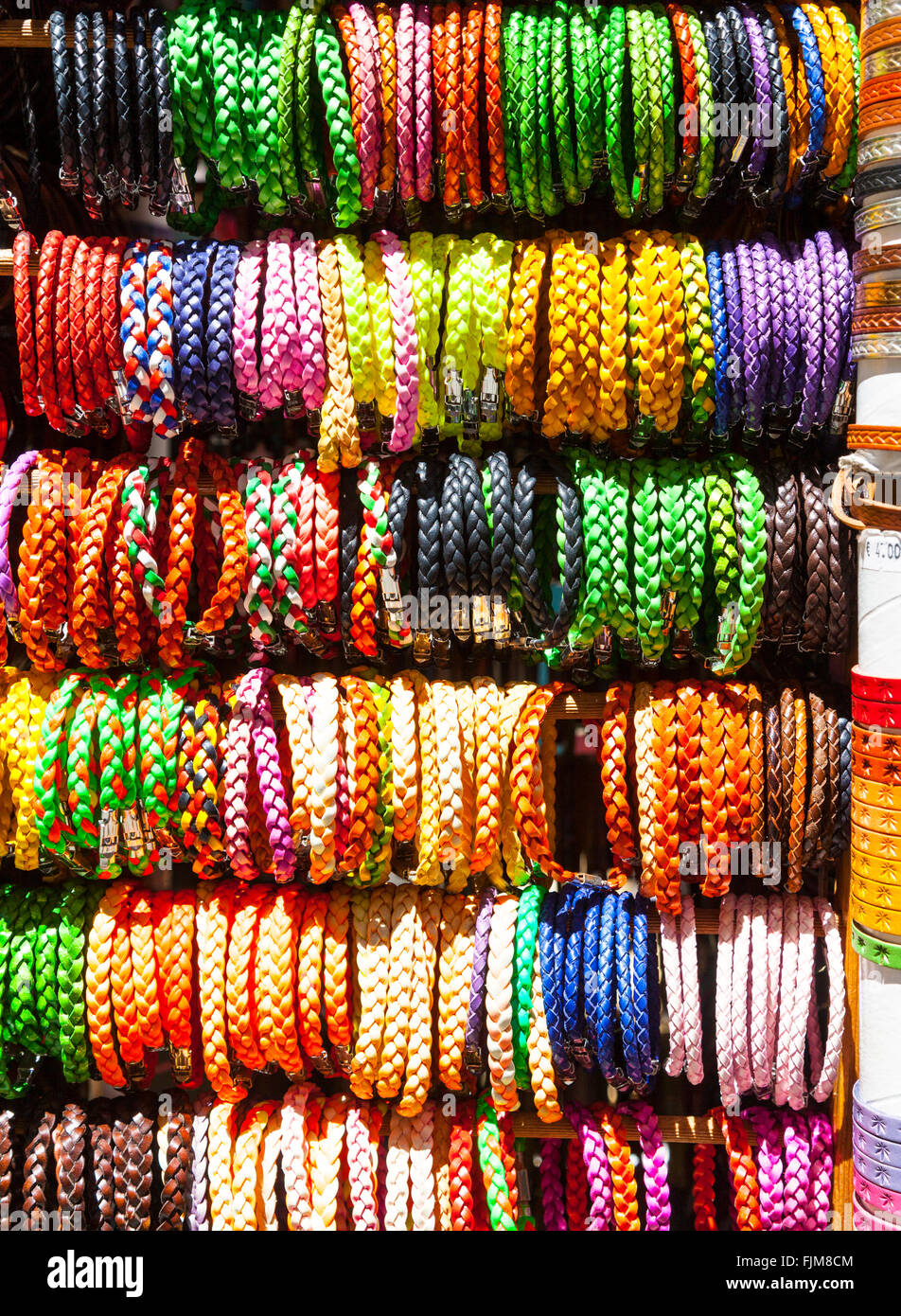 Colourful bracelets Stock Photo