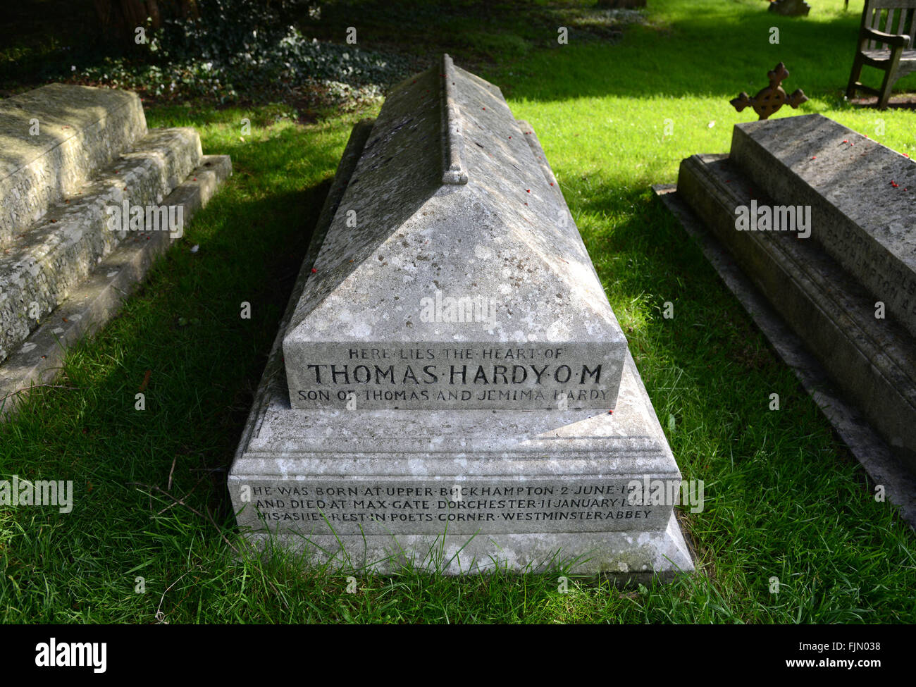 Grave Of Thomas Hardys Heart In St Michaels Church Cemetery Stinsford Dorset Britain Grave Of Thomas Hardys Heart In St Michaels Church Cemetery Stinsford Dorset Britain