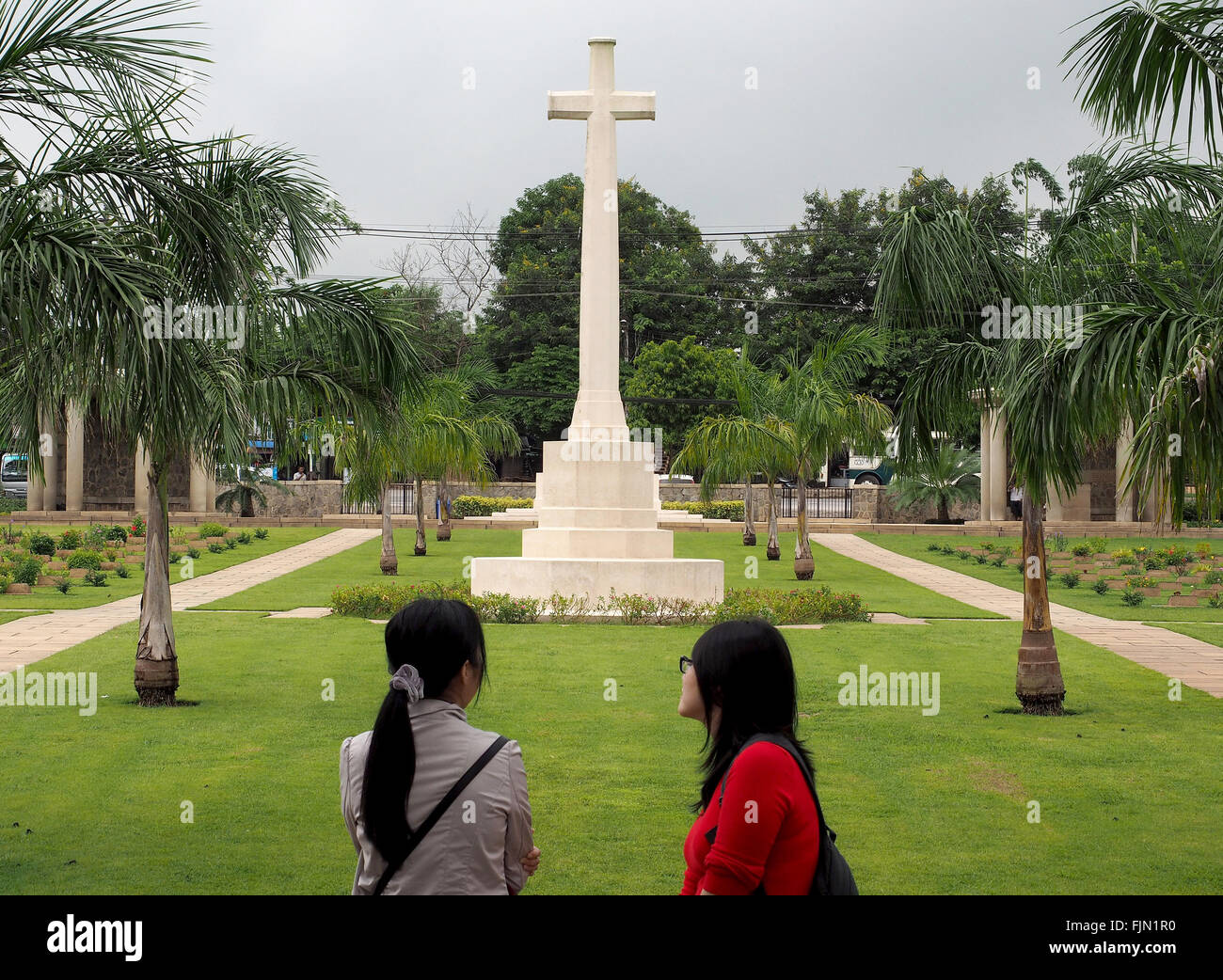 The Commonwealth War Cemetery, Taukkyan War Cemetery in Yangon, Myanmar Stock Photo