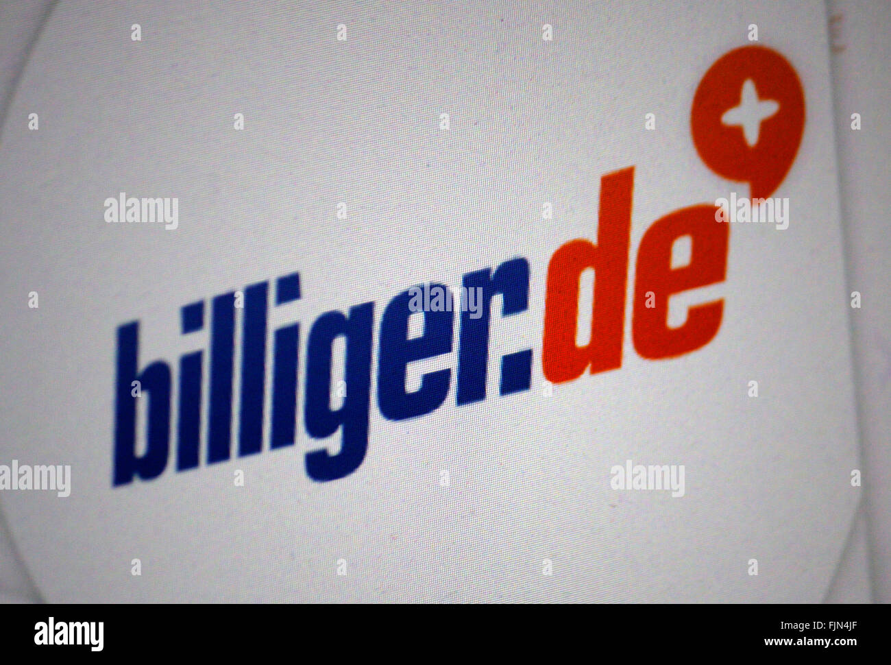 Markenname: 'billiger.de', Berlin. Stock Photo