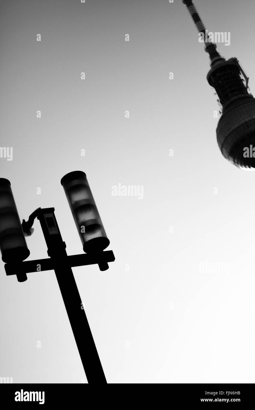 Low Angle View Of Lampposts Stock Photo