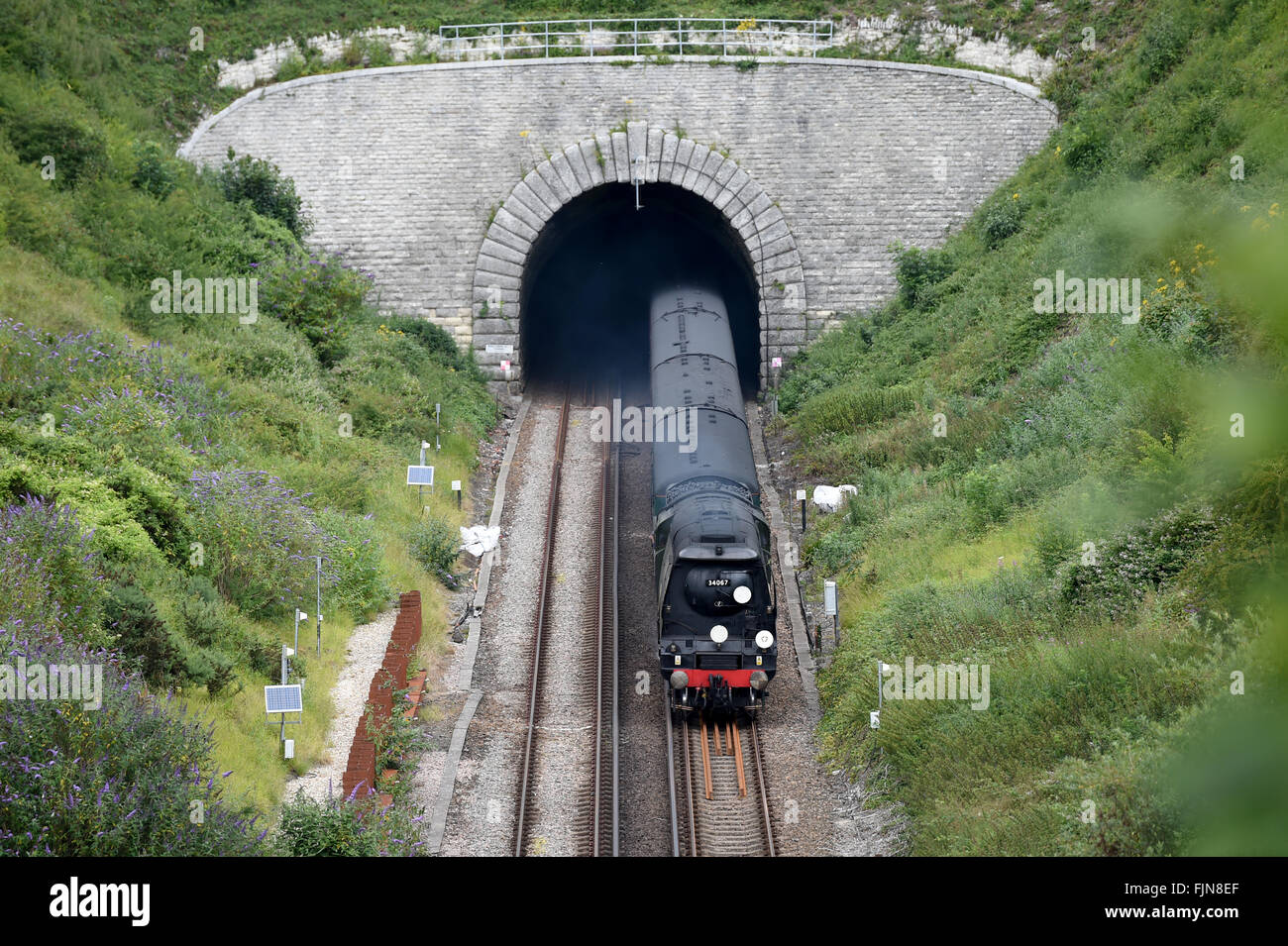 Train tunnel, 'Steam train' UK Stock Photo