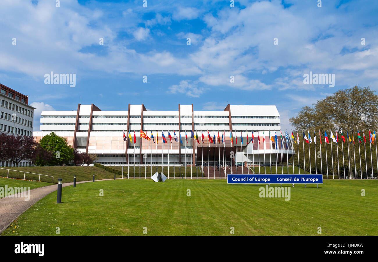 STRASBOURG, FRANCE - MAY 6, 2013: Building of Palace of Europe in Strasbourg city, France. The building hosts Parliamentary Assembly of the Council of Europe since 1977 Stock Photo