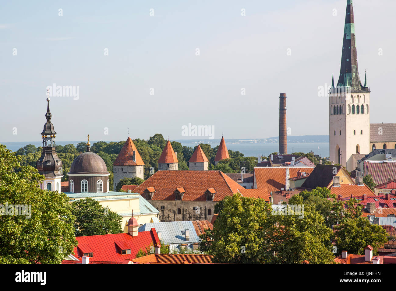 geography / travel, Estonia, Tallinn, view towards the old town, Additional-Rights-Clearance-Info-Not-Available Stock Photo