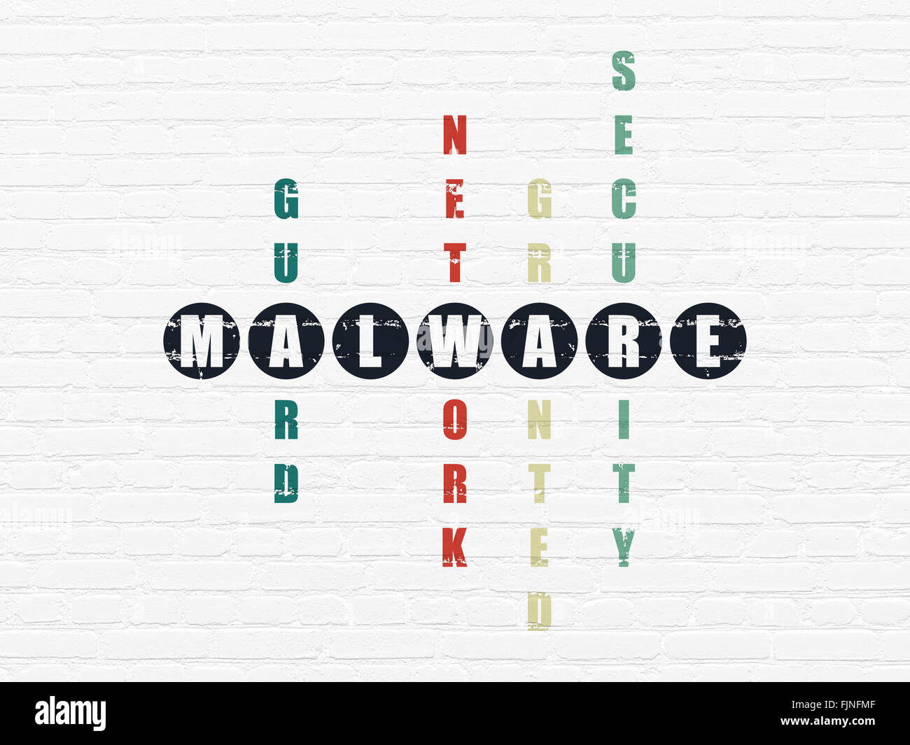 Privacy concept Malware in Crossword Puzzle Stock Photo Alamy