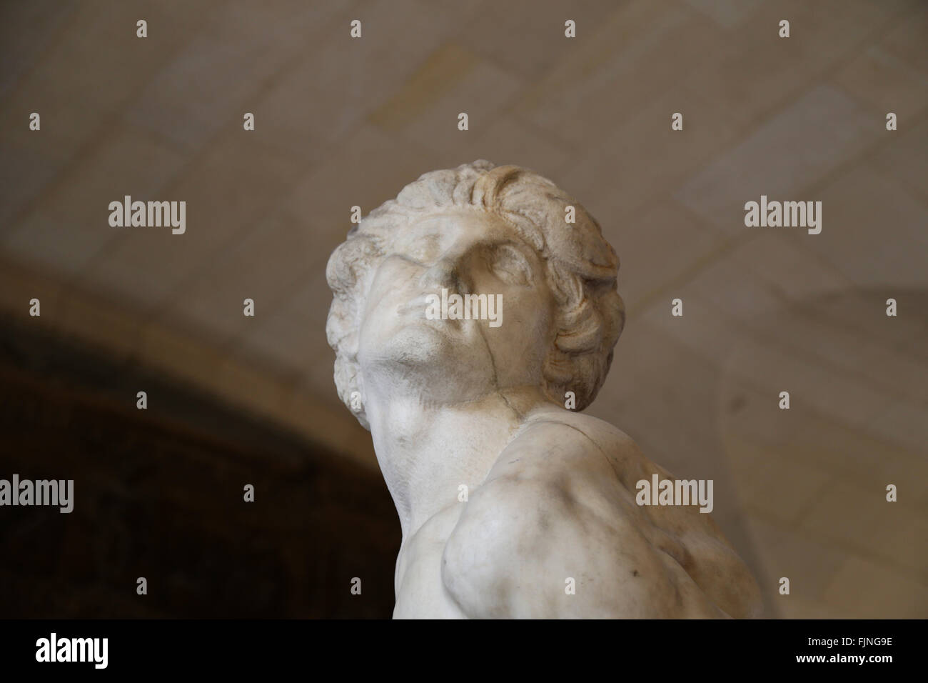 Rebellious slave by Italian sculptor Michelangelo (14751564), dated to