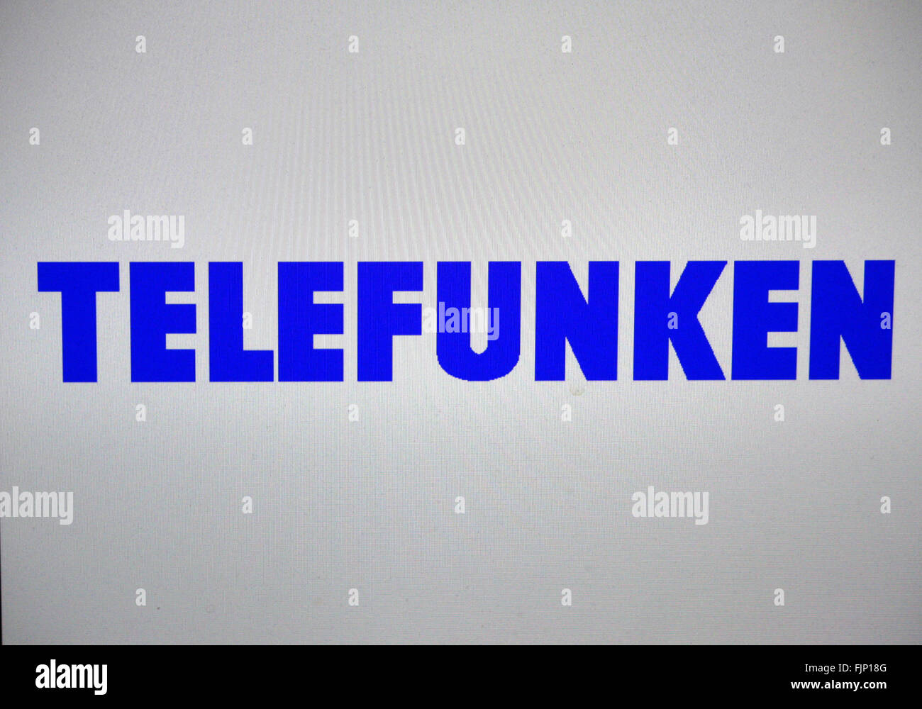 Markenname: 'Telefunken', Berlin. Stock Photo