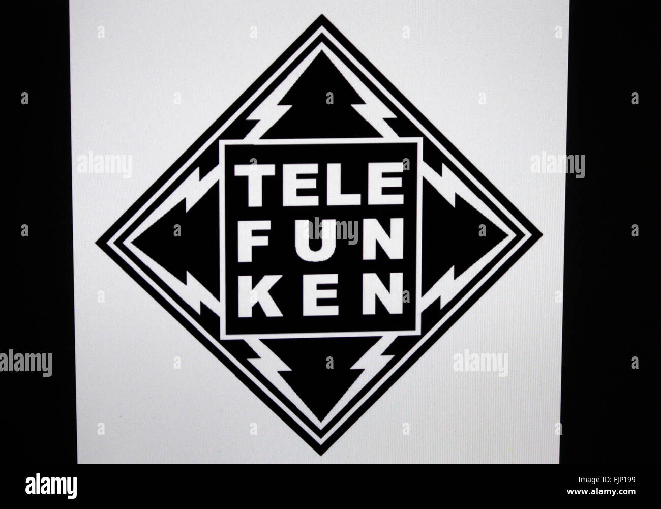 Markenname: 'Telefunken', Berlin. Stock Photo