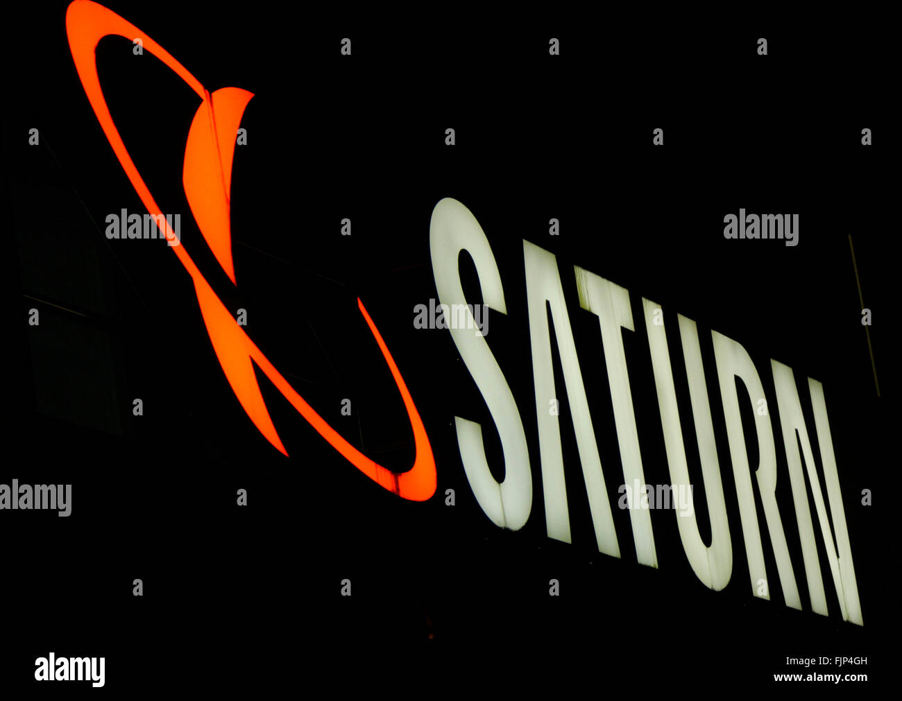 Markenname: 'Saturn', Berlin. Stock Photo