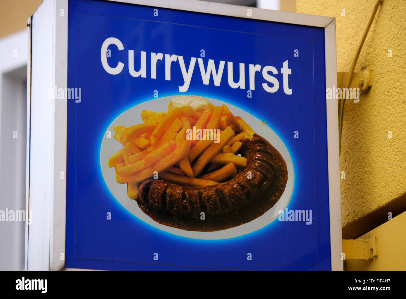 Markenname: 'Currywurst', Berlin. Stock Photo